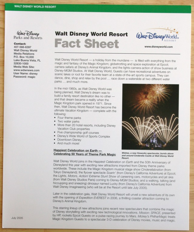 Disneyland 50th Press Kit 005
