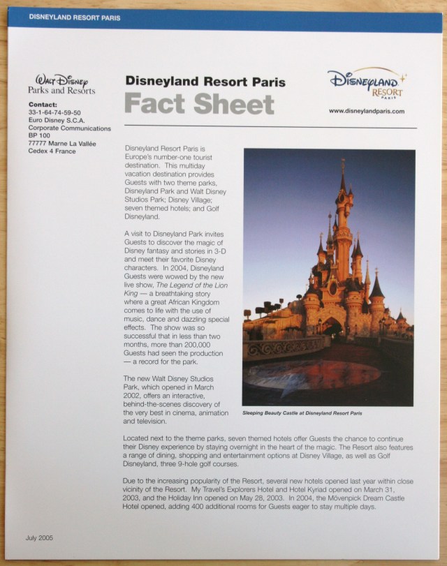 Disneyland 50th Press Kit 008