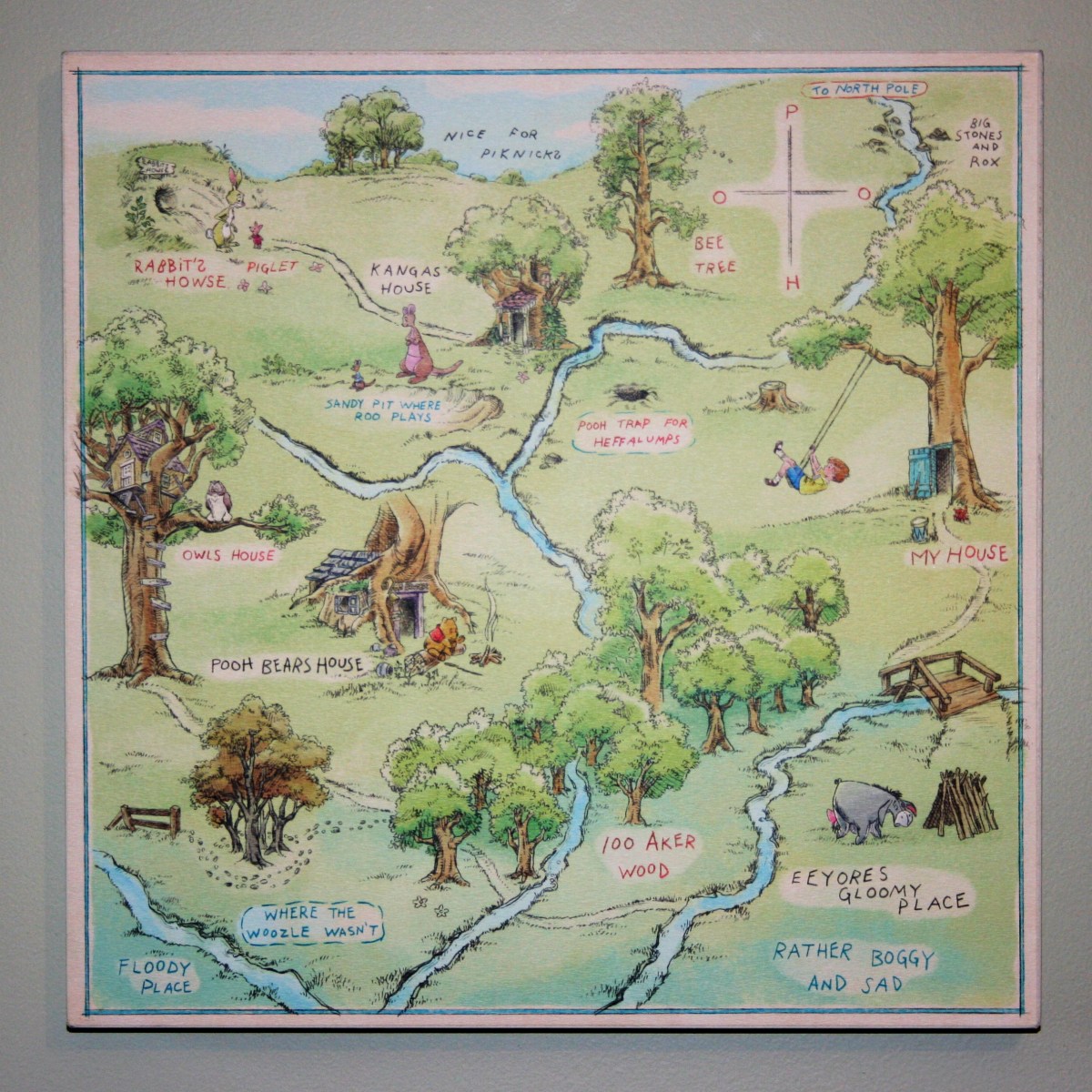 Hundred Acre Wood Wall Map | Disleelandia
