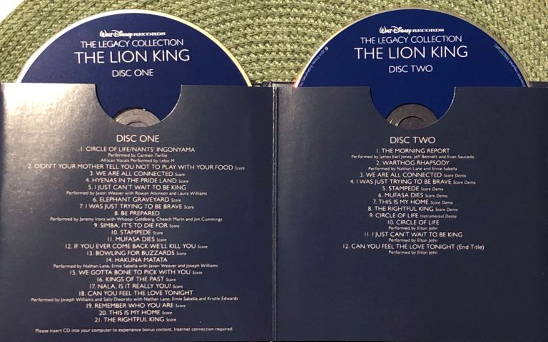 The Legacy Collection The Lion King CD Set | Disleelandia