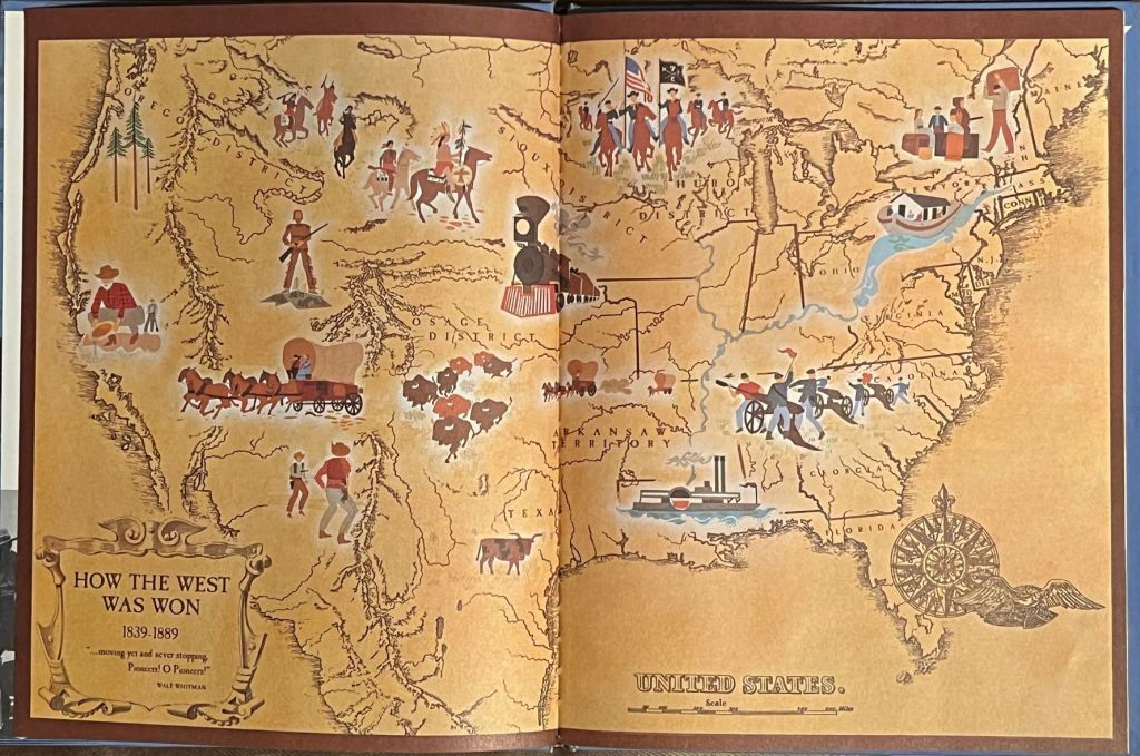 This image has an empty alt attribute; its file name is MGM-Cinerama-How-the-West-Was-Won-Book-Movie-Map-1024x679.jpg